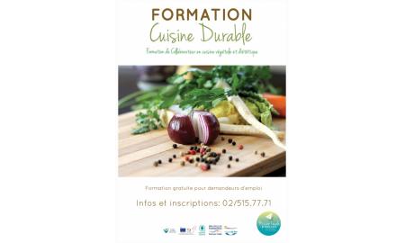 Affiche de la formation en cuisine durable: collaborateur en cuisine végétale et diététique